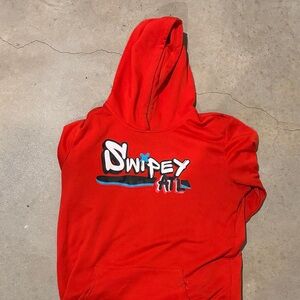 Red Swipey All Hoodie